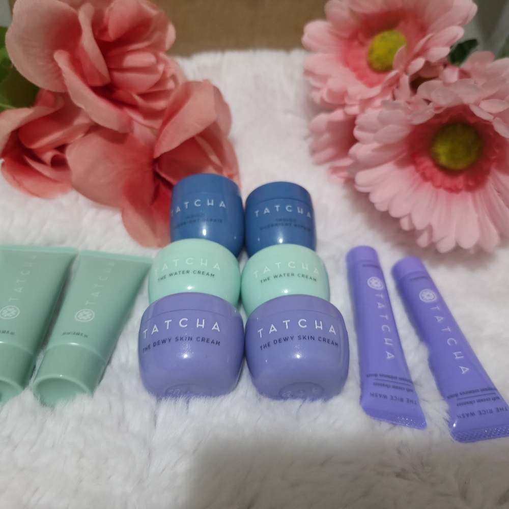 TatchaSkincare Travel Size Water Cream,dewy Cream ,matcha Cleanser And Rice Wash